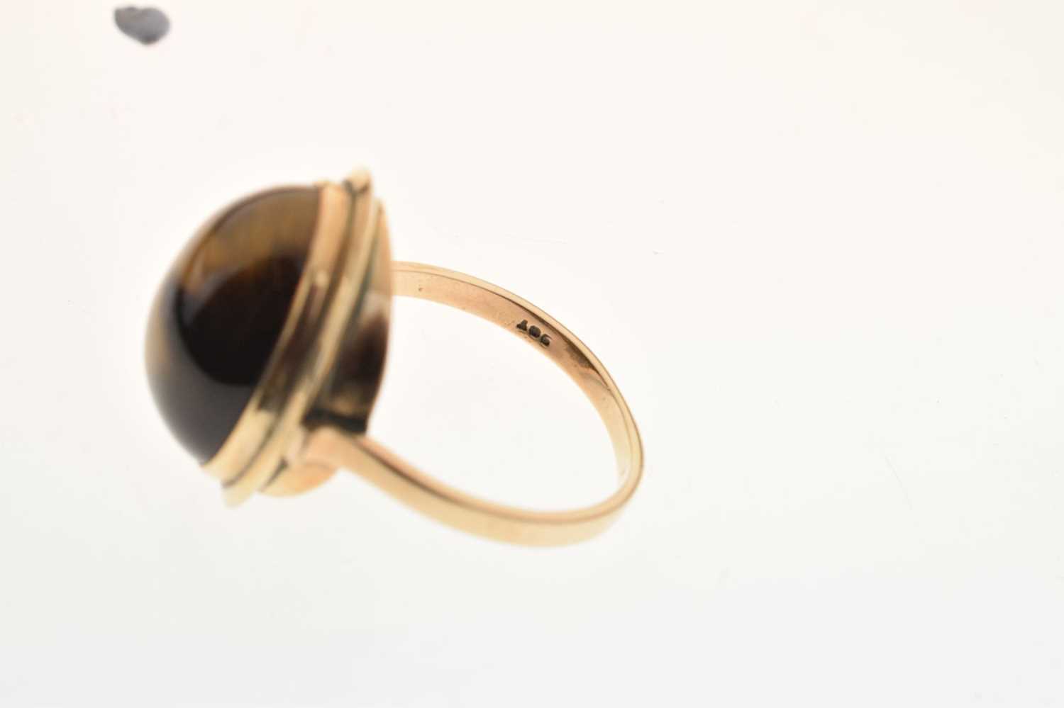 Tigers eye cabochon ring - Image 5 of 6