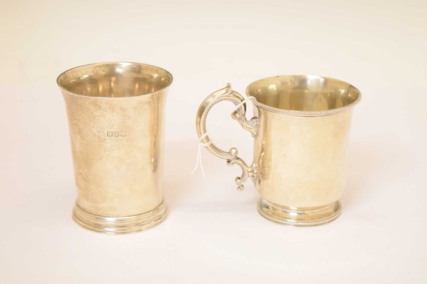 Silver christening mug and an Edward VII silver beaker - Image 4 of 7