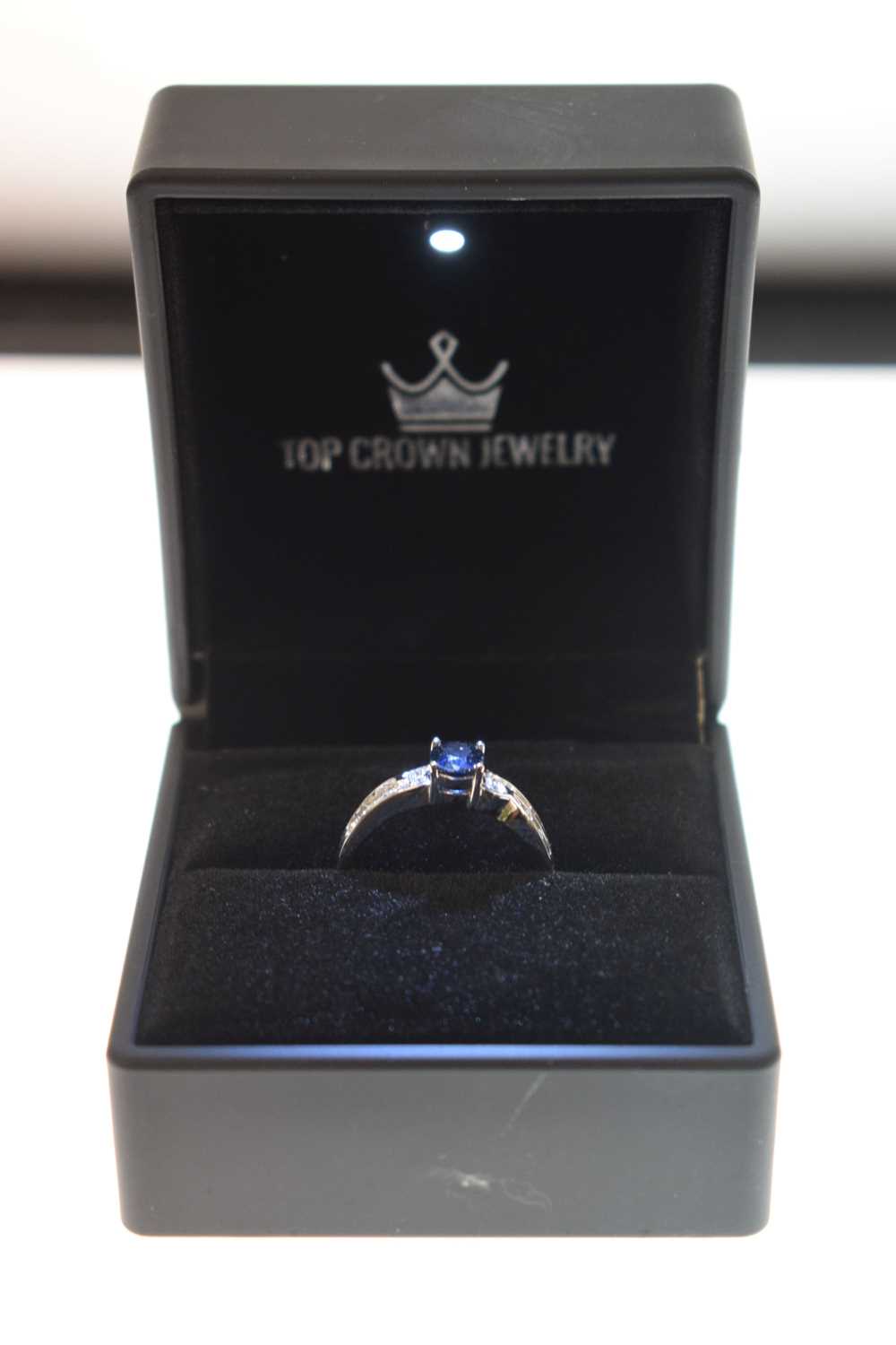 Sapphire and diamond dress ring - Image 7 of 9