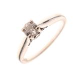 'Forever Diamond' single stone 18ct white gold ring