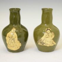 Pair of late 19th century Japonaise ceramic vases