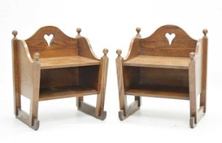 Pair of oak bedside tables