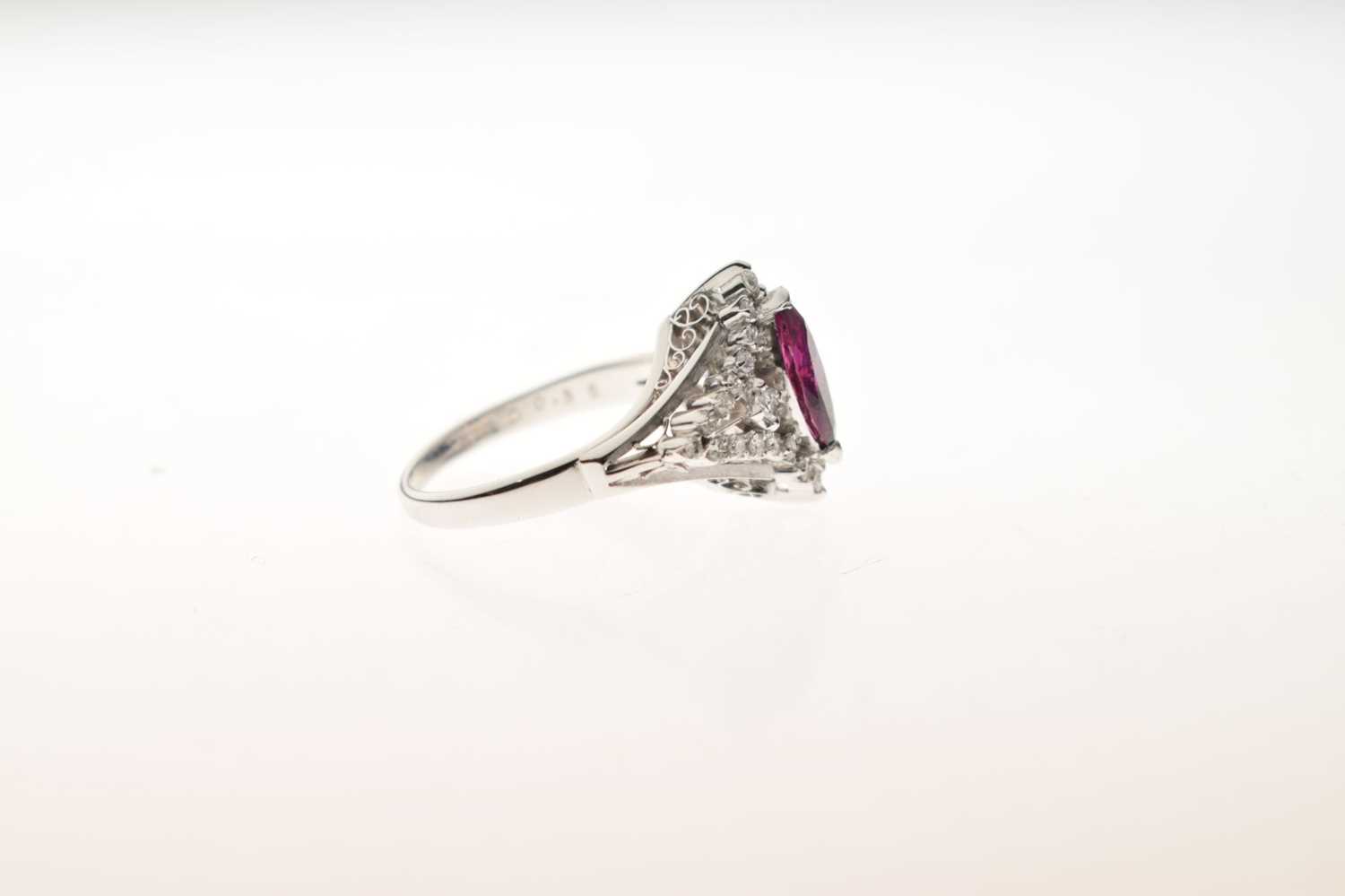 Ruby and diamond cluster dress ring - Image 4 of 11