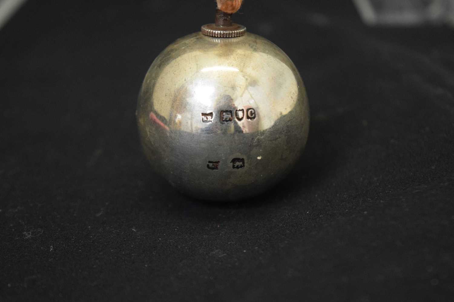 Military Interest - Late Victorian silver novelty table lighter in the form of a bomb or grenade, - Image 5 of 5