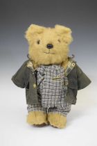 Wellwood Weavers & Crafts golden mohair 'Barbour' teddy bear