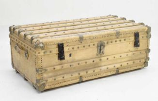 Early 20th century vellum (pigskin) trunk