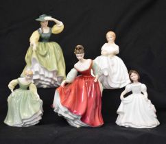 Royal Doulton - Group of five porcelain figures