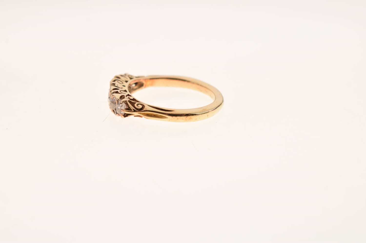 Five stone old cut diamond ring - Image 6 of 6