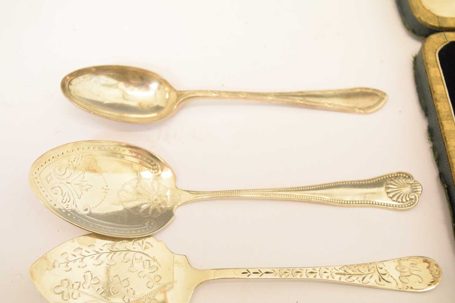 Elizabeth II silver tea caddy spoon, cased set of silver handled tea knives, etc - Image 13 of 17
