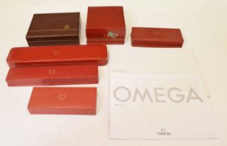 Omega - Group of six watch boxes