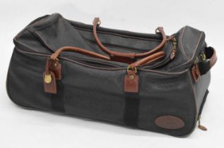 Mulberry - Large black scotchgrain combination holdall suitcase