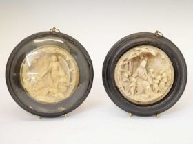 Pair of 19th century plaster cameo plaques