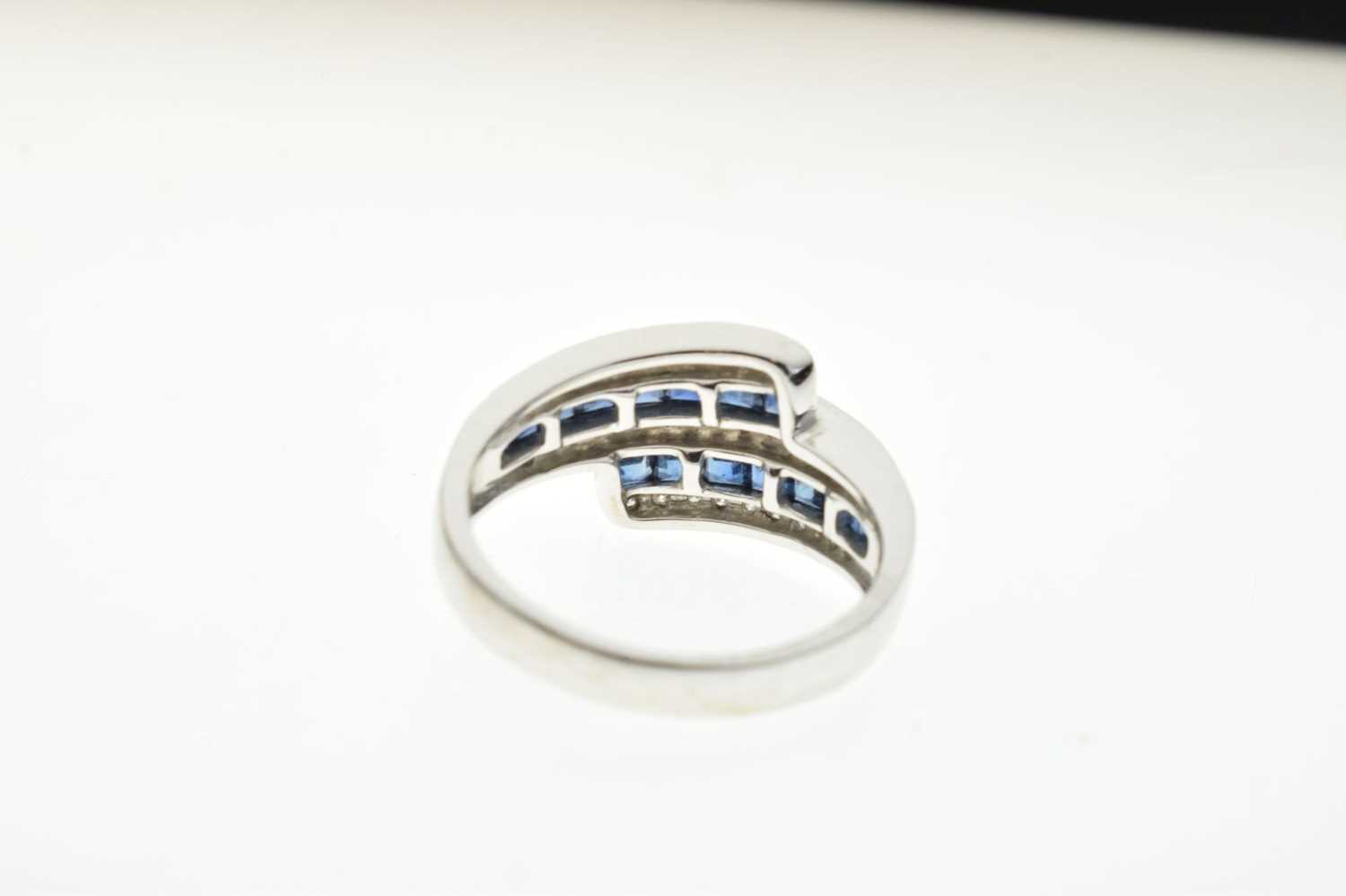 18ct white gold, sapphire and diamond dress ring - Image 3 of 6