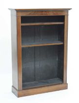 Victorian mahogany open bookcase