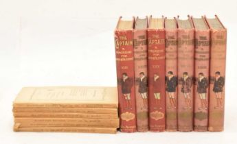 Seven volumes of 'The Captain; A Magazine for Boys & Old Boys'