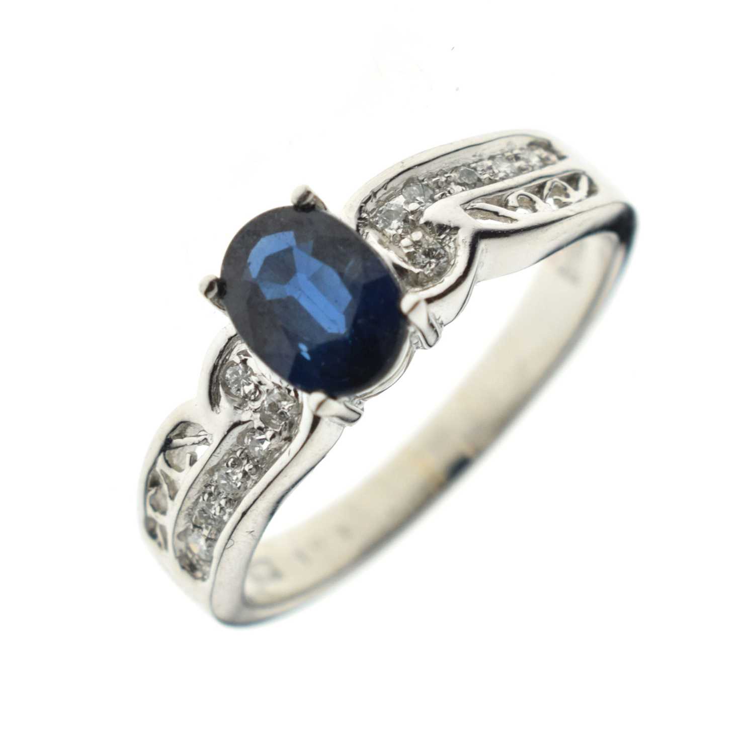 Sapphire and diamond dress ring