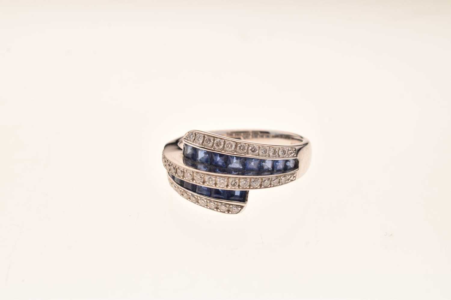 18ct white gold, sapphire and diamond dress ring - Image 6 of 6