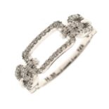 Diamond set dress ring of chain links design