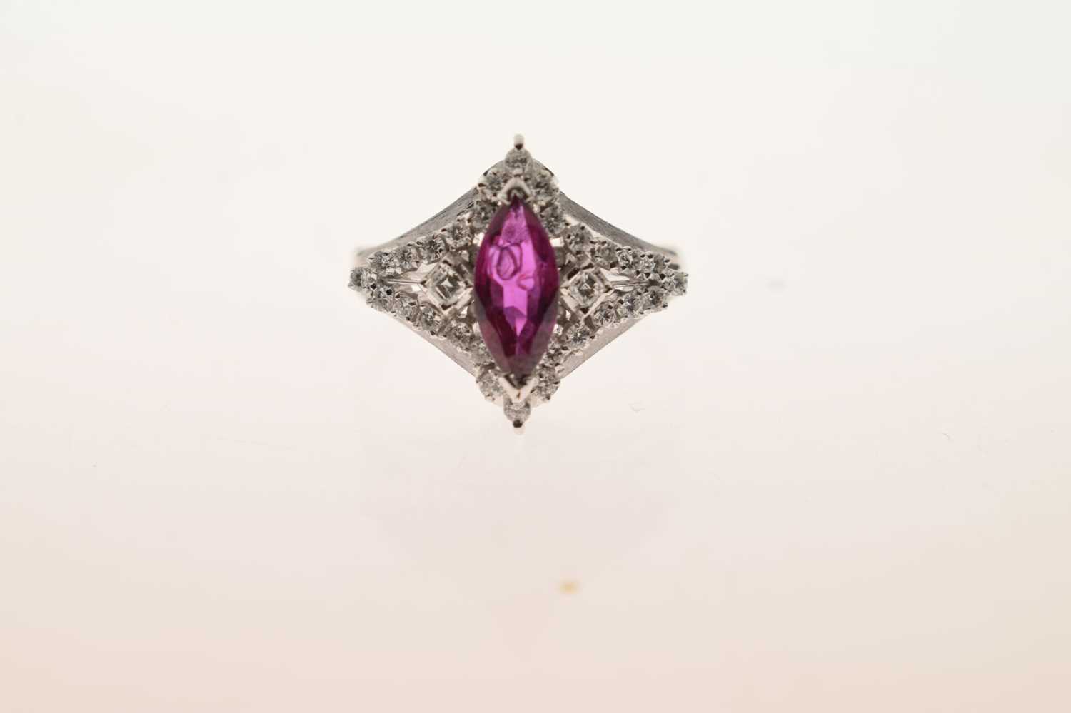 Ruby and diamond cluster dress ring - Image 10 of 11