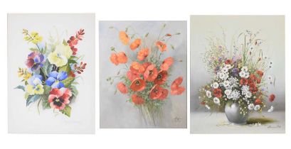 Herman Ertl - Oil on canvas - Still life ‘Flowers in a vase’