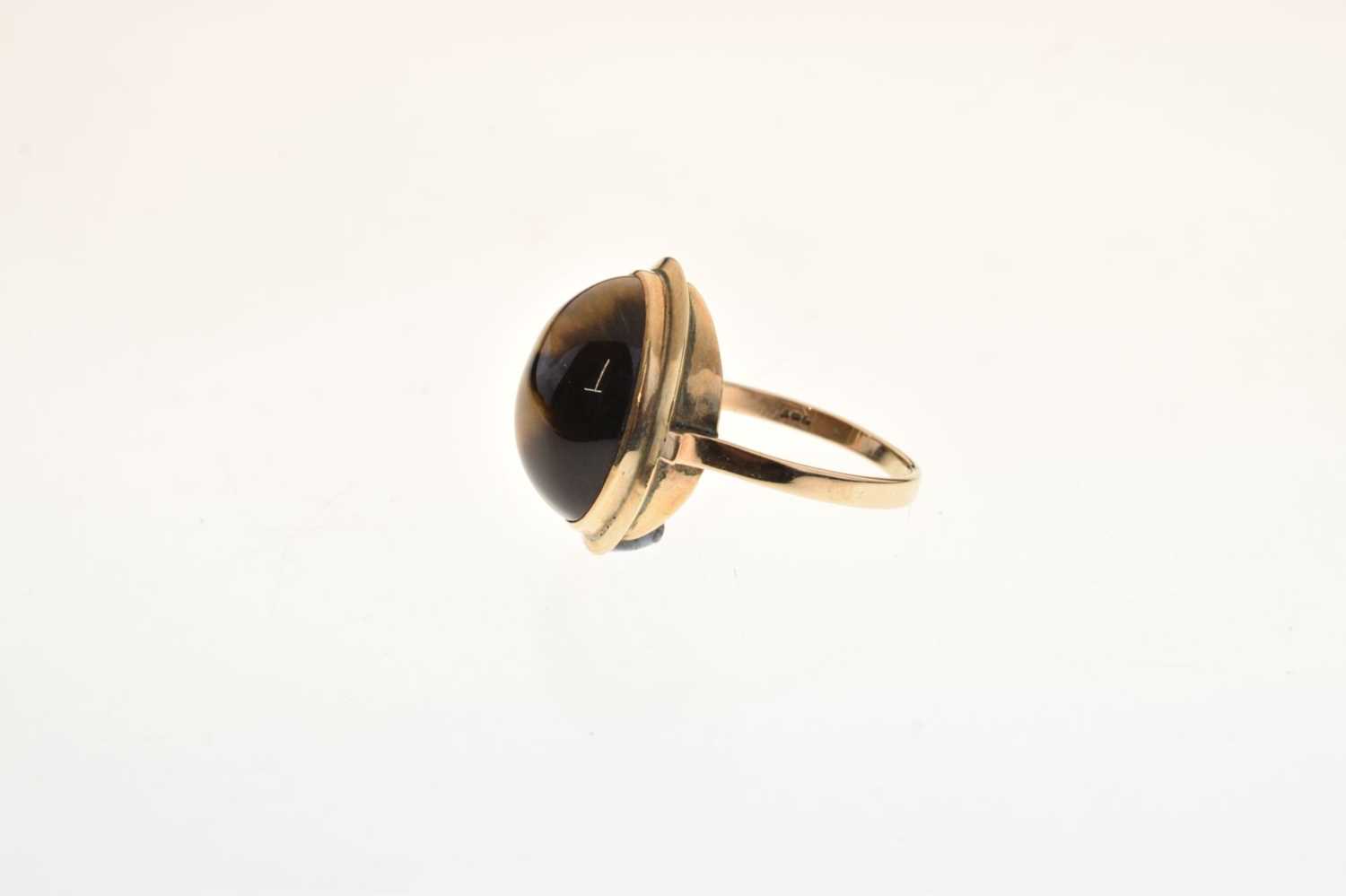 Tigers eye cabochon ring - Image 2 of 6