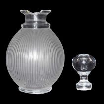 Lalique globular Langeais decanter, a/f