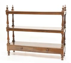 Edwardian oak three-tier buffet