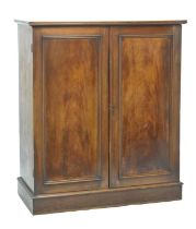 Irish Victorian mahogany linen cupboard