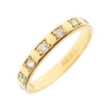 18ct gold half eternity ring set seven diamonds