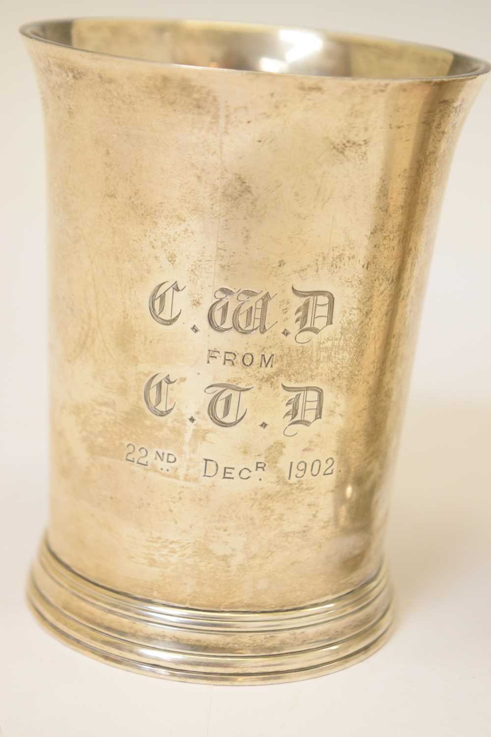 Silver christening mug and an Edward VII silver beaker - Image 3 of 7