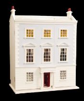 Large kit built Georgian-style dolls house/mansion