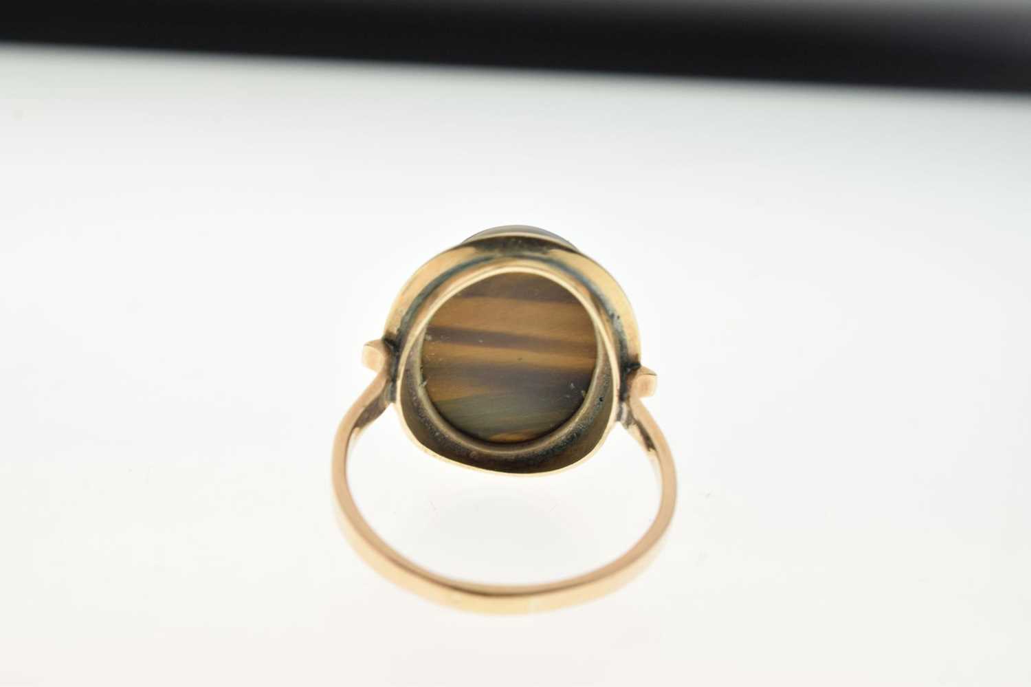 Tigers eye cabochon ring - Image 3 of 6