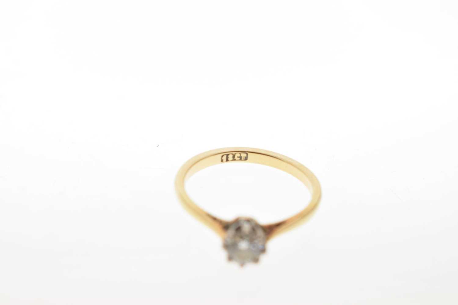 Single stone diamond ring - Image 5 of 6