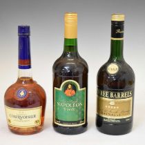 Courvoisier VS Cognac, Three Barrels VSOP and Napoleon Brandy (3)
