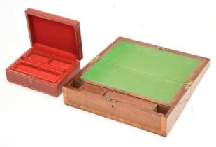 19th century mahogany inlaid writing box