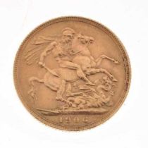 Edward VII gold sovereign, 1906