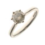 Diamond single stone platinum ring