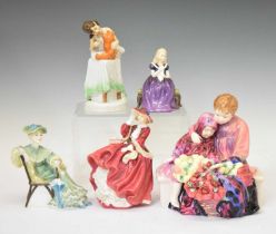 Royal Doulton - Group of five porcelain figures
