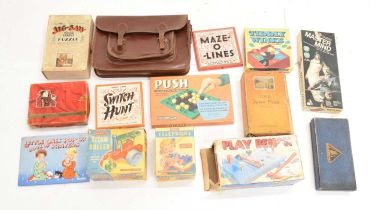 Assorted group of toys, jigsaw puzzles, and board games