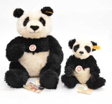 Steiff - Two mohair pandas