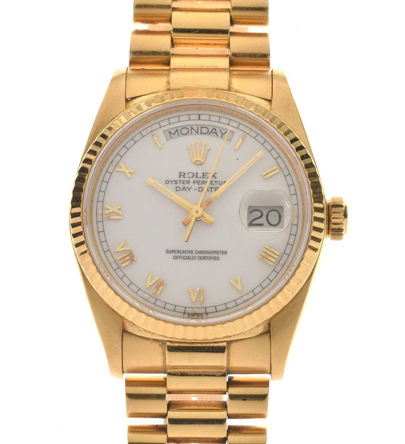 Rolex - Gentleman's 18ct gold Oyster Perpetual Day Date wristwatch