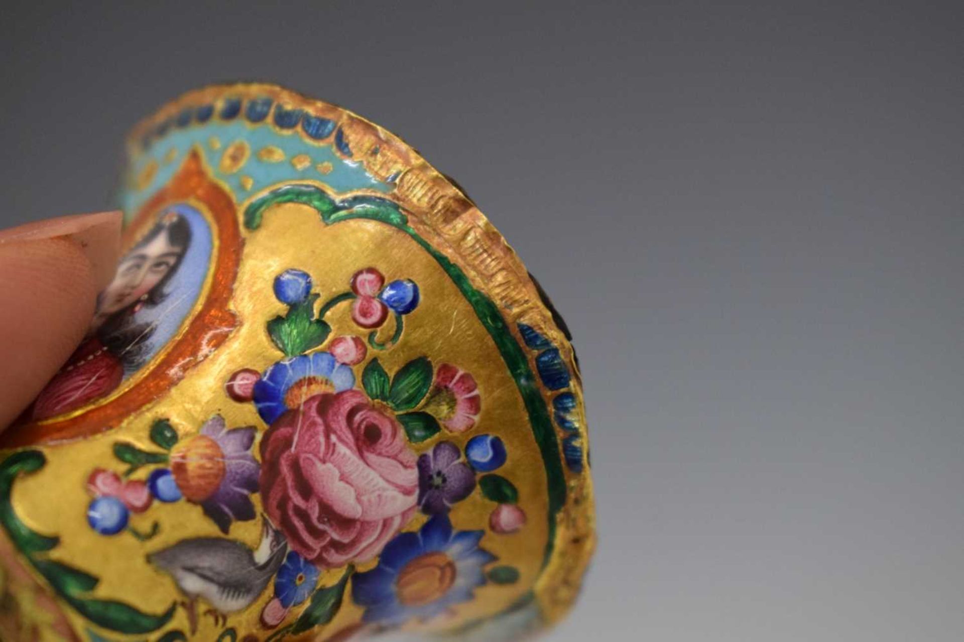 Persian enamel holder - Image 10 of 13