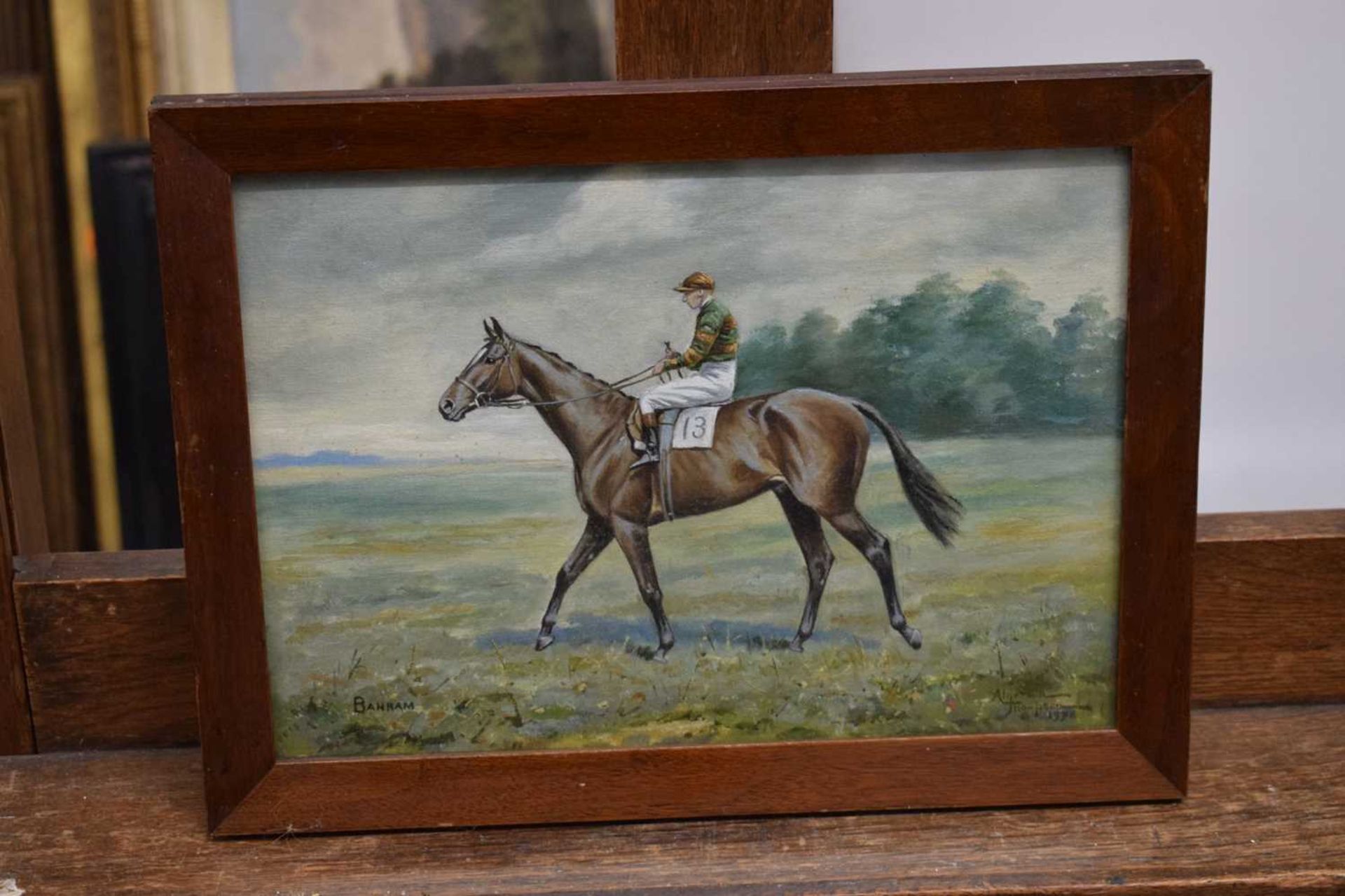 Algernon Thompson (1880-1944) - Oil on canvas - Bahram, a racehorse - Image 2 of 15