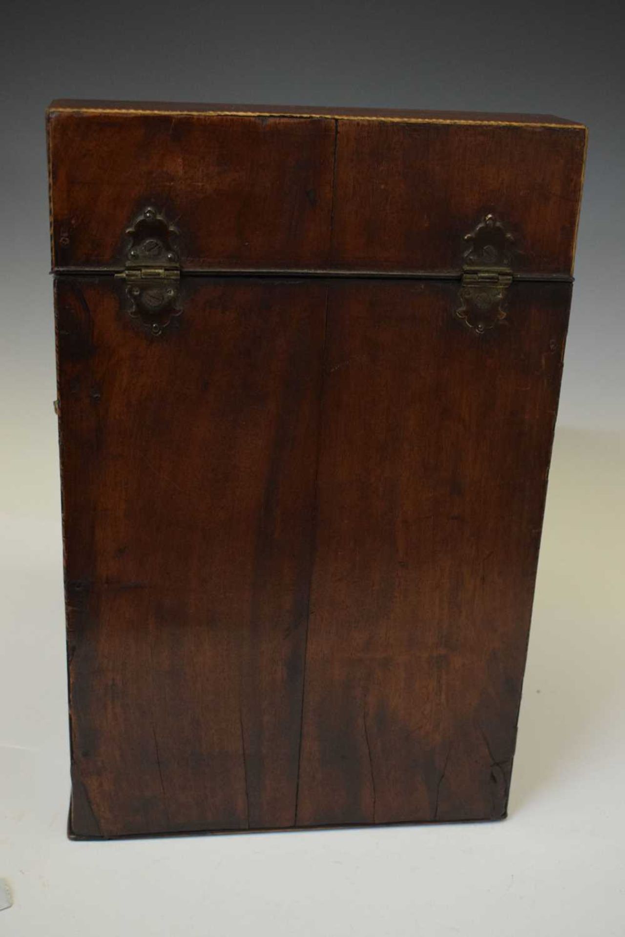 George III mahogany serpentine front cutlery box - Image 9 of 18