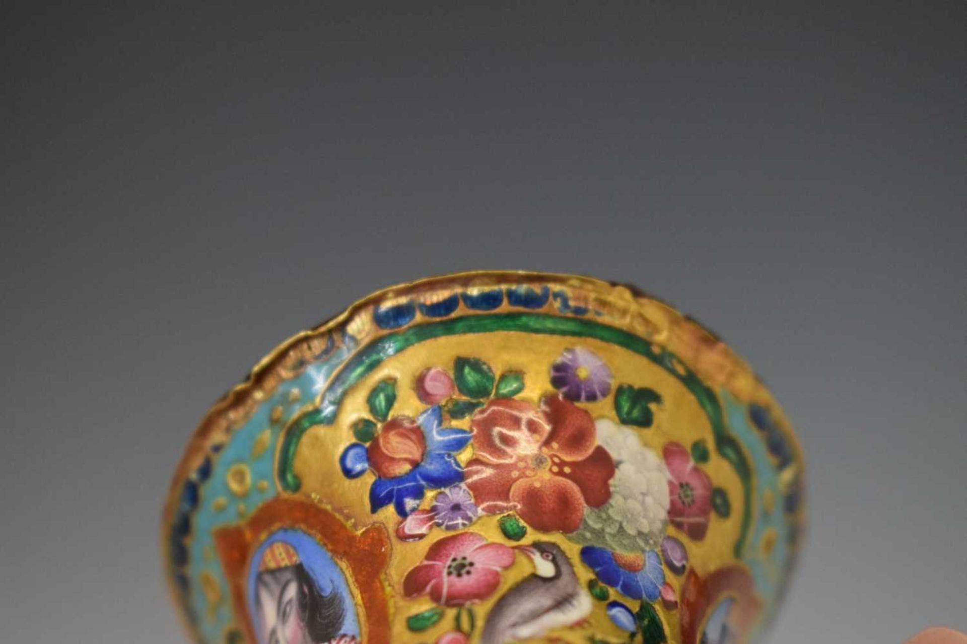 Persian enamel holder - Image 8 of 13