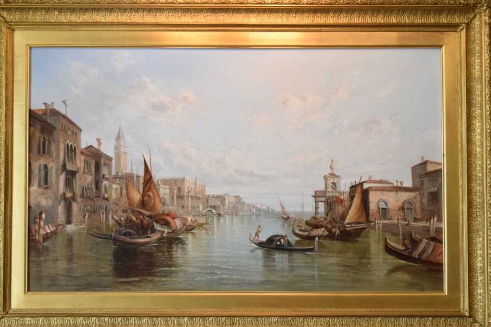 Alfred Pollentine (1836-1890) - Oil on canvas - The Grand Canal, Venice - Image 3 of 8