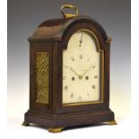 Early 19th century mahogany twin fusée bracket clock with pull repeat, Barrauds, Cornhill No. 563