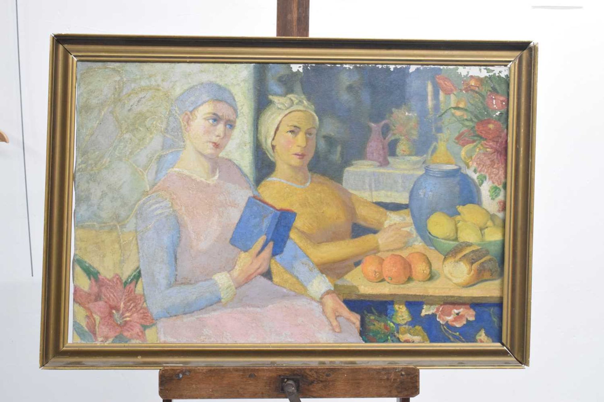 20th century Continental School - Oil on canvas - Two women - Image 3 of 12