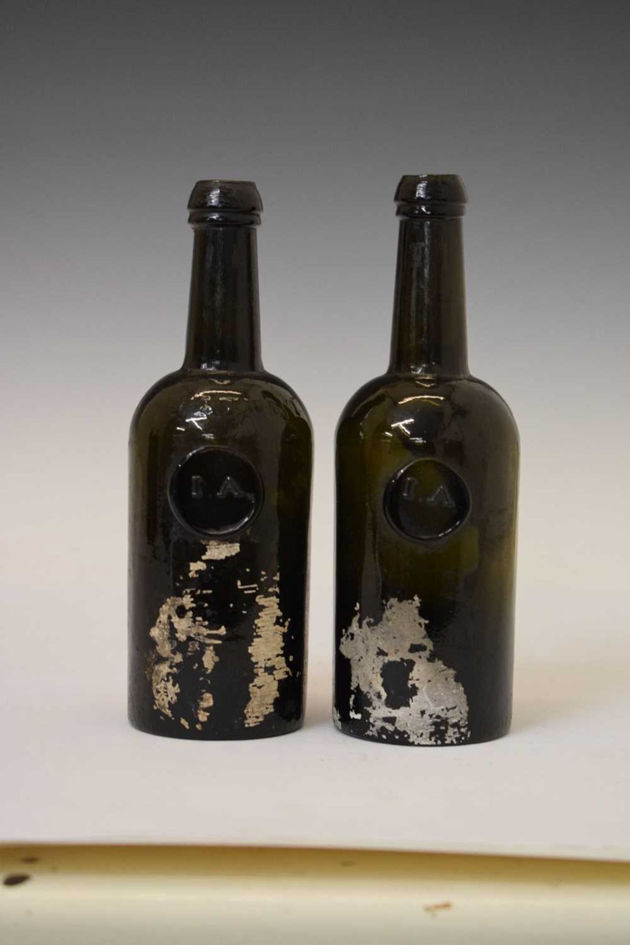 Two early 19th century dark green glass Utility bottles - Image 6 of 18