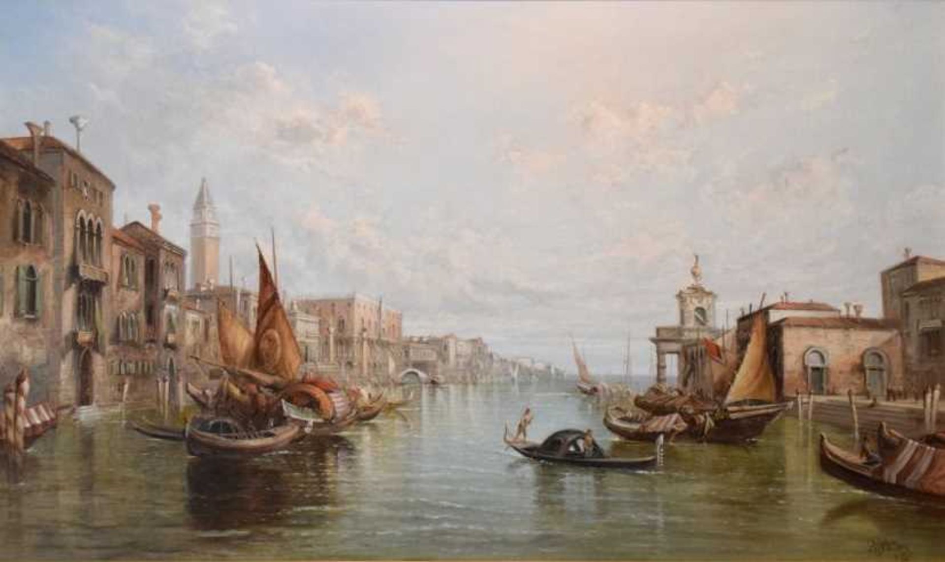 Alfred Pollentine (1836-1890) - Oil on canvas - The Grand Canal, Venice